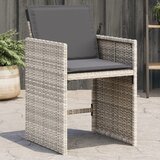 Maison Chic Vrtni stoli - Stol za vrt z blazinami 4 kosi svetlo siv poli ratan JS2301, (21876701) | Shoptok.si