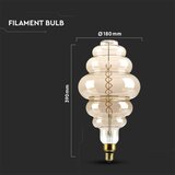  led prigušiva sijalica filament S200 E27/8W/230V 1800K | Eponuda.com