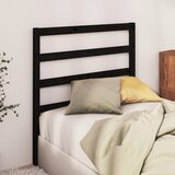  Uzglavlje za krevet crno 106 x 4 x 100 cm od masivne borovine | shoptok.hr