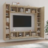  8-dijelni set TV ormarića boja hrasta sonome konstruirano drvo | shoptok.hr
