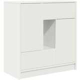  Komoda s predali in vrati, bela, 70,5x34x74,5 cm | Shoptok.si