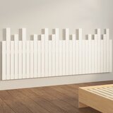  Zidno uzglavlje bijelo 204x3x80 cm od masivne borovine | shoptok.hr