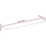 vidaXL Mizna plošča z naravnim robom 160x40x3,8 cm trden mangov les, (21411962) | Shoptok.si