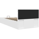  Hidraulični okvir za krevet umjetna koža LED bijeli 100x200 cm | Eponuda.ba