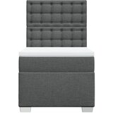  Krevet s oprugama i madracem tamnosivi 90x200 cm od tkanine | shoptok.hr