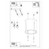 Nice Lamps Crna stropna svjetiljka s metalnim sjenilom Vulco – | shoptok.hr