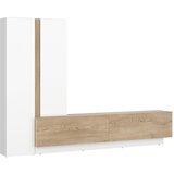 Modern Living Dnevni Regal Milazzo, Bela, Barva Hrasta | Shoptok.si