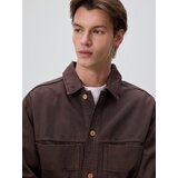Reserved Comfort fit košulja od trapera - dark grey jeans | shoptok.hr