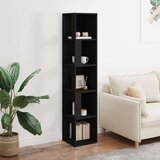 vidaXL Kotna omarica črna 33x33x164,5 cm iverna plošča | Shoptok.si