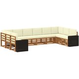  Set vanjskih sofa 10 pcs Prirodna i krem Poliester | shoptok.hr