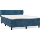vidaXL Box spring postelja z vzmetnico temno modra 140x190cm | Shoptok.si