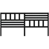  Uzglavlje za krevet crno 186 x 4 x 100 cm od masivne borovine | shoptok.hr