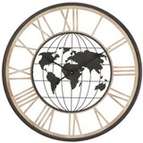 Mauro Ferretti črna stenska ura World, ø 70 cm | Shoptok.si