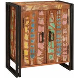 vidaXL Nočna omarica večbarvno 38 x 33 x 58 cm trden predelan les Cene