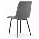  Set od 3 stolice TURIN od tamnosivog baršuna | shoptok.hr