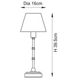  Endon 114796 - LED prigušiva punjiva stona lampa BURLEY LED/1,5W/5V mesing/plava | Eponuda.com