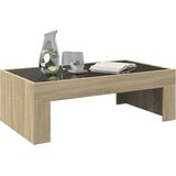 vidaXL Klubska mizica z neskončnimi LED sonoma hrast 90x50x30 cm | Shoptok.si