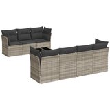  8-dijelni set vrtnih sofa od poliratana s jastucima svjetlosivi | shoptok.hr