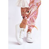 Kesi Women's Classic Sneakers White and Gold Ecoma Cene
