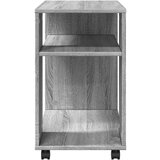 vidaXL Stranska mizica s kolesi siva sonoma 70x35x60 cm inžen. les | Shoptok.si
