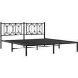  Metalni okvir za krevet s uzglavljem crni 183x213 cm | shoptok.hr