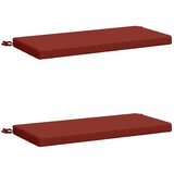  Jastučići za klupe - 2 dijela SOEST 2 kom. 100% poliester - Crvena 60 x 40 x 5 cm Melange | shoptok.hr