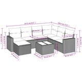  8-dijelni set vrtnih sofa s jastucima smeđi od poliratana | shoptok.hr