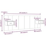  Uzglavlje za krevet s ormarićima boja hrasta konstruirano drvo | shoptok.hr