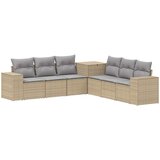  Set sofe 7 kom. Bež i svijetlo siva 55 x 55 x 69 cm | Shoptok.si