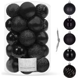 Kuglice za Božićno Drvce 6 cm 20 kom. Crne | shoptok.hr
