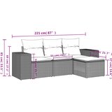  4-dijelni set vrtnih sofa s jastucima bež od poliratana | shoptok.hr