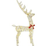 vidaXL 3D jelen Toplo bela 128 cm PET | Shoptok.si