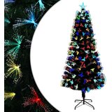 vidaXL Umestno božično drevo z dekorativnimi lučmi Zelena 210 cm PVC | Shoptok.si