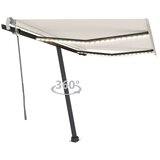  Tenda na ručno uvlačenje s LED svjetlima 300 x 250 cm krem Cijene