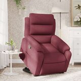 vidaXL Naslonjač na podizanje od tkanine crvena boja vina | shoptok.hr