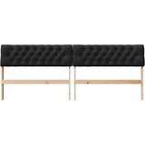 vidaXL Tapecirano vzglavje Črna 200 cm Masivno borovo les | Shoptok.si