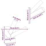  Držač za zastavu Crna 10,5 x 7,5 x 0,2 cm Čelik | shoptok.hr