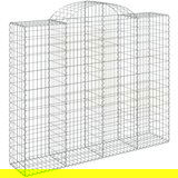  Obokane gabion košare 6 kosov 200x50x160/180cm pocinkano železo | Shoptok.si