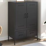 Furnova Visoka omara črna 68x39x101,5 cm jeklo, (21955072) Cene