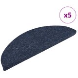 Prostirke za stepenice, samoljepljive, 5 kom, 56x17x3 cm, plave, poluokrugle | shoptok.hr