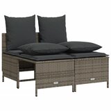  4-dijelni set vrtnih sofa od poliratana s jastucima sivi | shoptok.hr