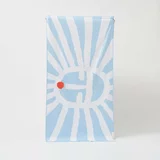 Sunnylife plavi ručnik za plažu Sun Face, 175 x 90 cm