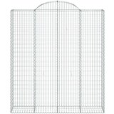 vidaXL obokane gabion košare 11 kos 200x50x220/240 cm pocinkano železo | Shoptok.si