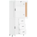  Visoka komoda bijela 69,5x34x180 cm konstruirano drvo Slike