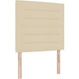  Postelja z vzmetnico z vzmetnico krema 80 x 200 cm blago, (5000127178) | Shoptok.si