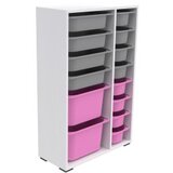 Hanah home višenamenska polica rine 2D4K8U white grey pink | ePonuda.com