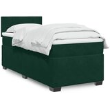 Box spring krevet s madracem tamnozeleni 90x190 cm baršunasti | shoptok.hr