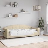  The Living Store Raztegljiva postelja krem 80x200 cm blago - Raztegljiv Kavč, (21449931) Cene