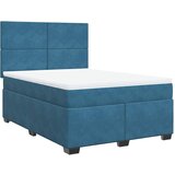 Maison Chic Box spring postelja - Vzmetna postelja z vzmetnico modra 140x190 cm žamet SL17307, (21883816) | Shoptok.si