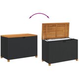  Vrtna kutija za pohranu crna 110x55x63cm poliratan drvo bagrema | shoptok.hr